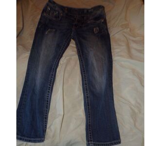 Miss Me size 29 JE8003P cuffed capri denim jeans